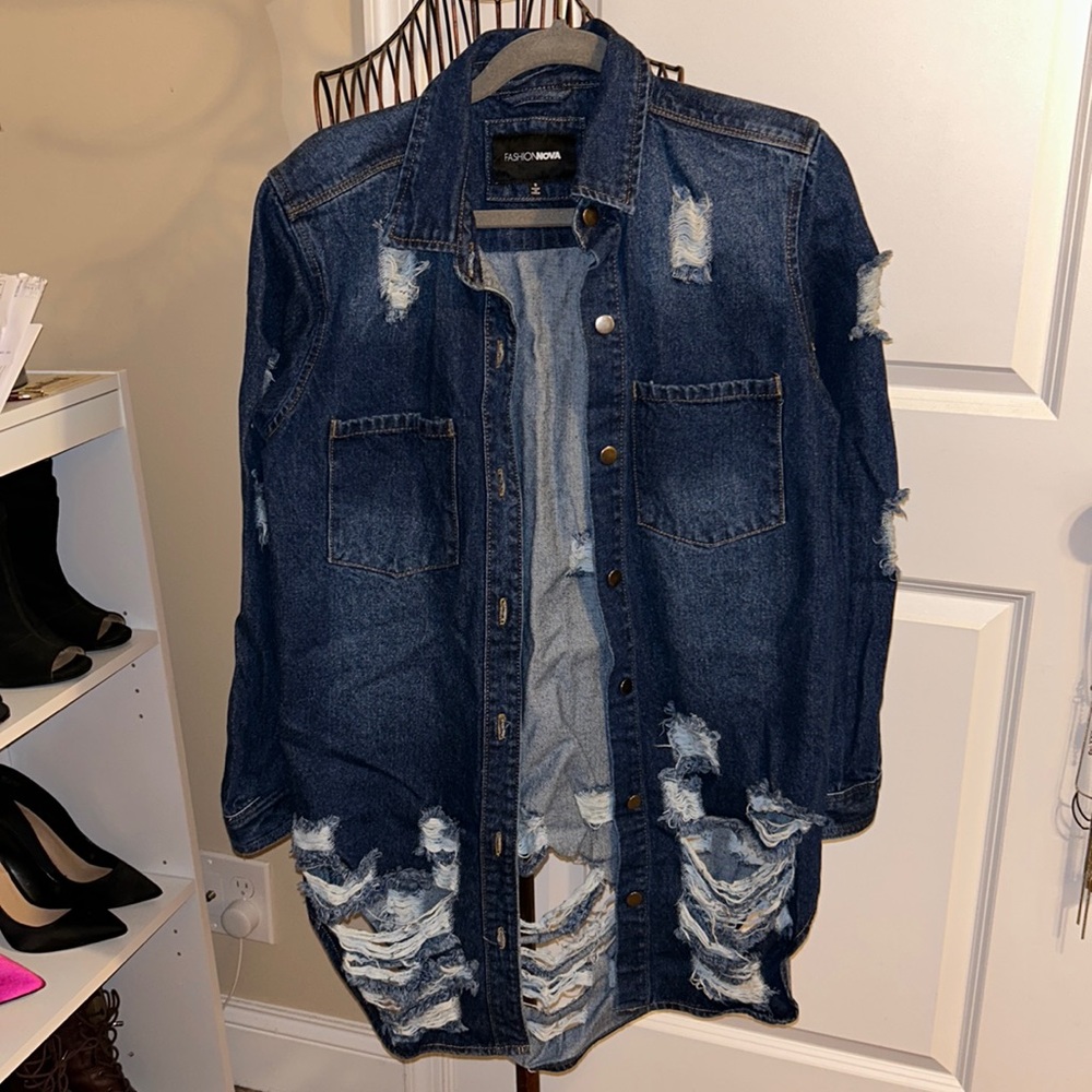 Fashion Nova Long Denim Jacket